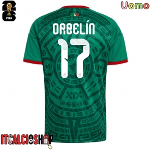 Messico Orbelin Pineda #17 Prima Maglia Mondiali 2026 Manica Corta